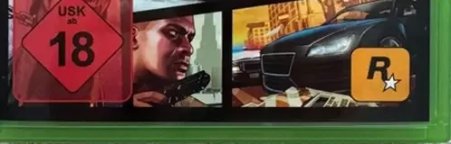 Grand Theft Auto V, the USK square on its front