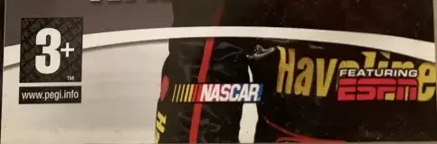 NASCAR 08, the PEGI square on its front