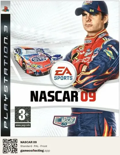 NASCAR 09 PlayStation 3, PAL box front