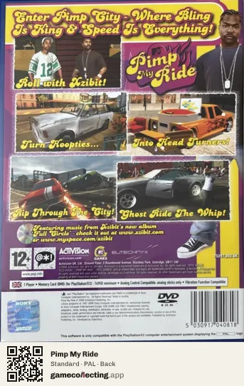 Pimp My Ride PlayStation 2, PAL box back