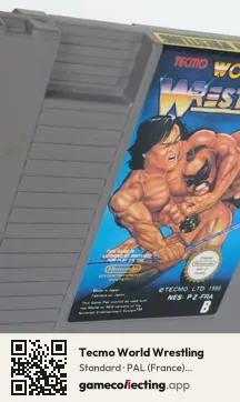 Tecmo World Wrestling Nintendo Entertainment System, PAL cartridge label
