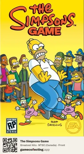 The Simpsons Game PlayStation Portable, Canada box front