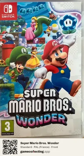 Super Mario Bros. Wonder Nintendo Switch, France box front