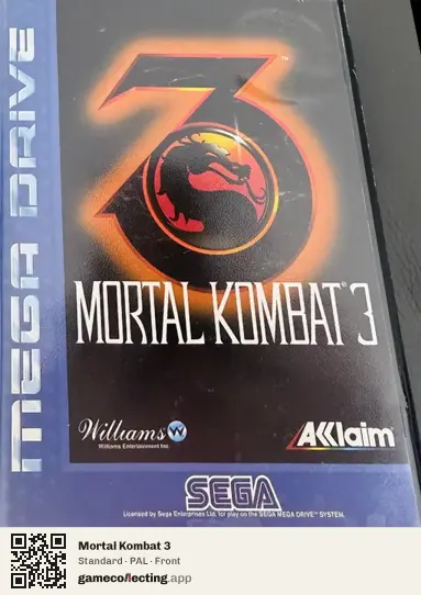 Mortal Kombat 3 Sega Mega Drive / Genesis, PAL box front