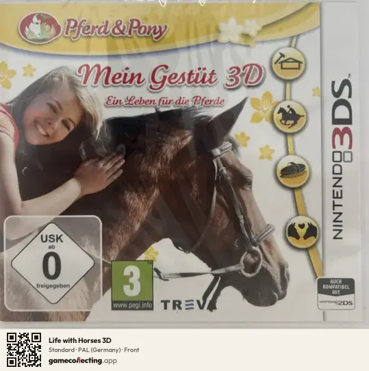 Life with Horses 3D Nintendo 3DS, Germany box front