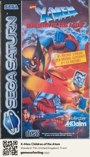X-Men: Children of the Atom Sega Saturn, United Kingdom box front