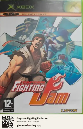 Capcom Fighting Evolution Xbox, PAL box front