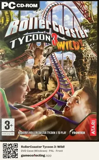 RollerCoaster Tycoon 3: Wild! Computer, PAL box front
