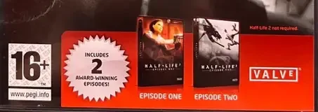 Half-Life 2: Episode Pack, the PEGI square on its front