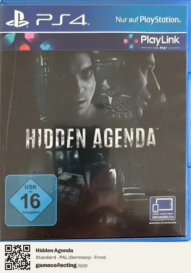 Hidden Agenda PlayStation 4, Germany box front