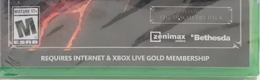 The Elder Scrolls Online: Morrowind, the ESRB box on its front