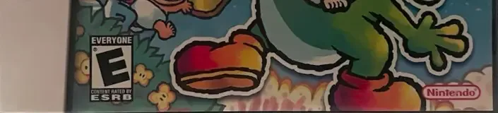 Yoshi's Island DS, the ESRB box on its front