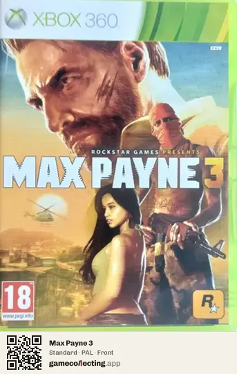 Max Payne 3 Xbox 360, PAL box front