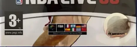 NBA Live 08, the PEGI square on its front