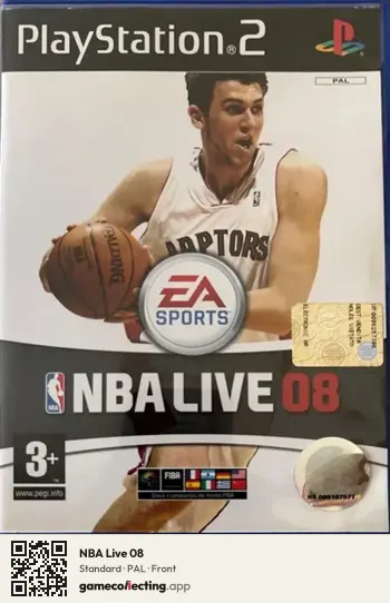 NBA Live 08 PlayStation 2, PAL box front