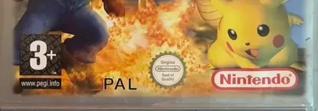Super Smash Bros. Melee, the USK square on its front