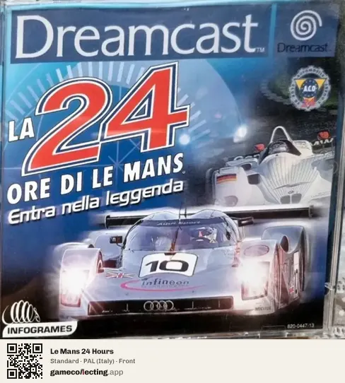 Le Mans 24 Hours Sega Dreamcast, Italy box front