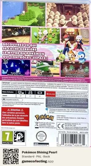Pokémon Shining Pearl Nintendo Switch, PAL box back