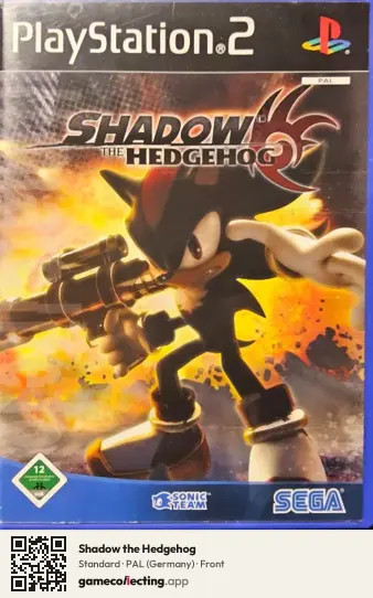 Shadow the Hedgehog PlayStation 2, Germany box front
