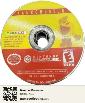 Namco Museum Nintendo GameCube, NTSC disc