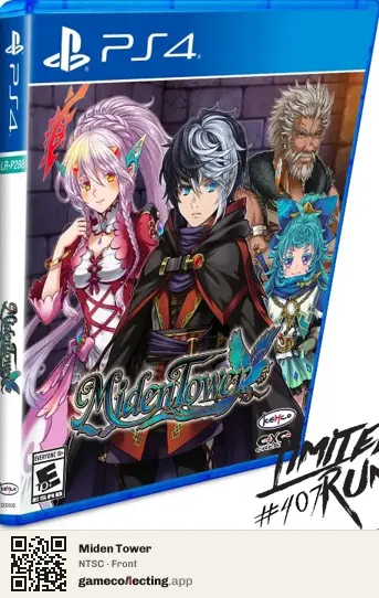 Miden Tower PlayStation 4, NTSC box front