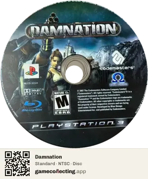 Damnation PlayStation 3, NTSC disc