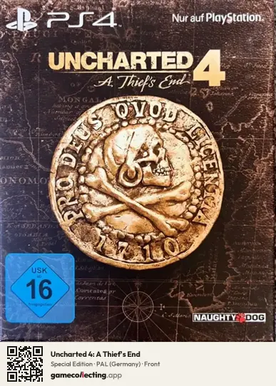 Uncharted 4: A Thief's End PlayStation 4, Germany box front