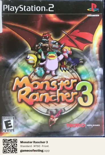 Monster Rancher 3 PlayStation 2, NTSC box front