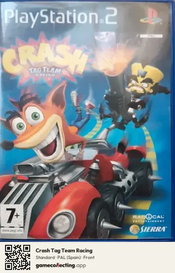 Crash Tag Team Racing PlayStation 2, Spain box front