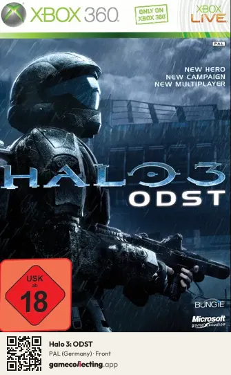 Halo 3: ODST Xbox 360, Germany box front