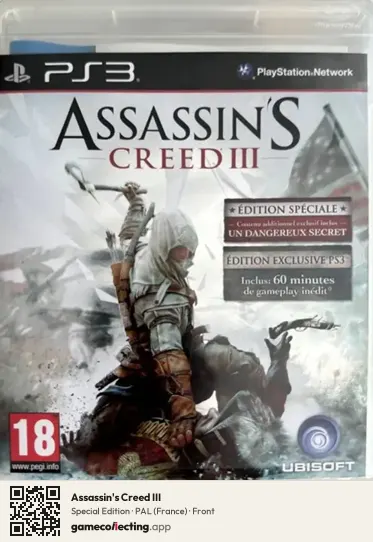 Assassin's Creed III PlayStation 3, France box front
