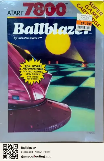 Ballblazer Atari 7800, NTSC box front