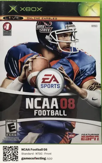 NCAA Football 08 Xbox, NTSC box front