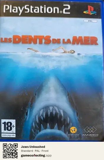 Jaws Unleashed PlayStation 2, PAL box front