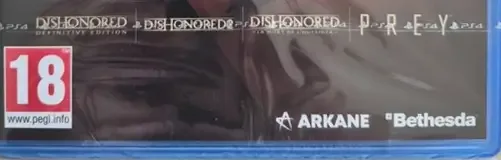 Dishonored & Prey: The Arkane Collection, the PEGI square on its front