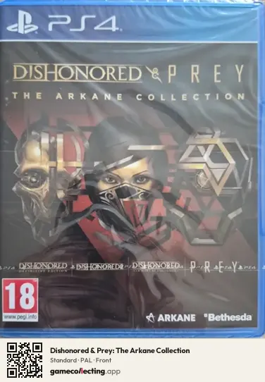 Dishonored & Prey: The Arkane Collection PlayStation 4, PAL box front