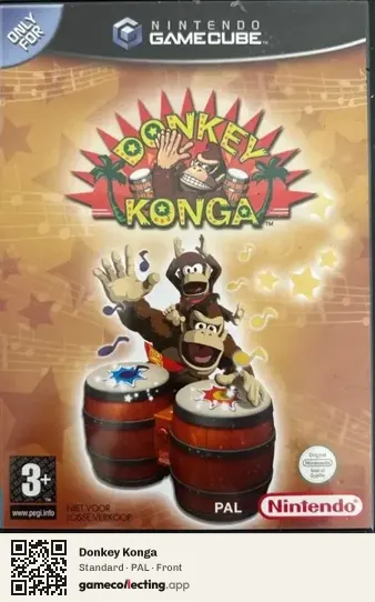 Donkey Konga Nintendo GameCube, PAL box front