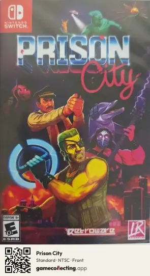 Prison City Nintendo Switch, NTSC box front
