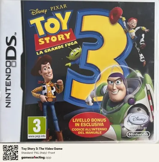 Toy Story 3: The Video Game Nintendo DS, Italy box front