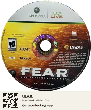 F.E.A.R. Xbox 360, NTSC disc