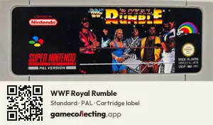 WWF Royal Rumble Super Nintendo Entertainment System, PAL cartridge label