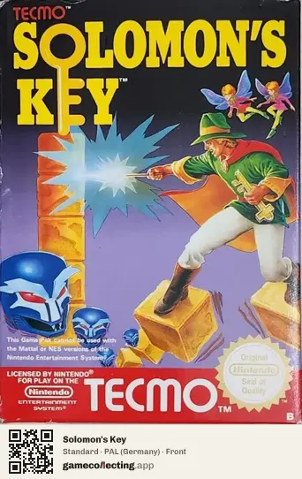Solomon's Key Nintendo Entertainment System, Germany box front