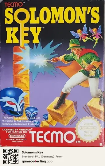 Solomon's Key Nintendo Entertainment System, Germany box front