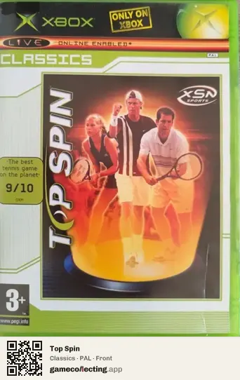 Top Spin Xbox, PAL box front