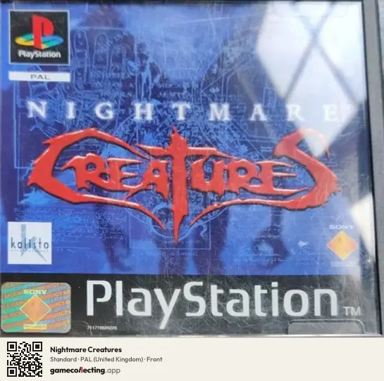 Nightmare Creatures PlayStation, United Kingdom box front
