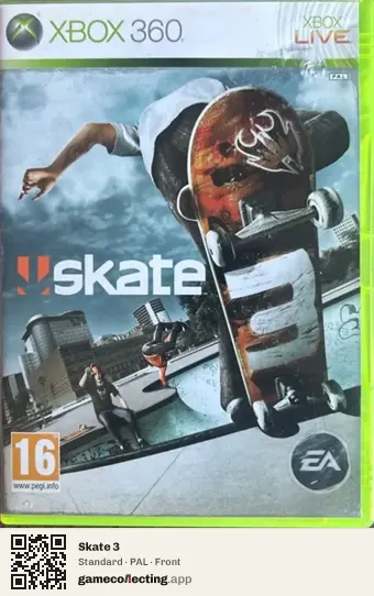 Skate 3 Xbox 360, PAL box front