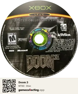 Doom 3 Xbox, NTSC disc