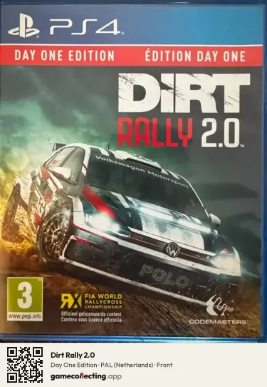 Dirt Rally 2.0 PlayStation 4, Netherlands box front