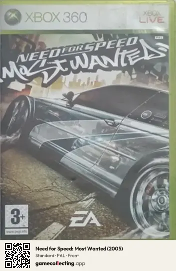 Need for Speed: Most Wanted (2005) Xbox 360, PAL box front