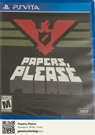 Papers, Please PlayStation Vita, NTSC box front
